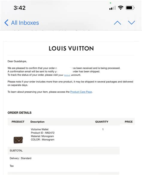 has louis vuitton sent an order by accident|Louis Vuitton order tracking.